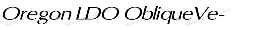 Oregon LDO ObliqueVe字体转换